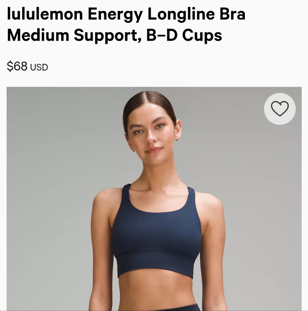 lululemon athletica Energy Longline Bra - Navy